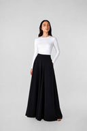 PLAIN WIDE LEG PANT –BLACK