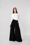 PLAIN WIDE LEG PANT –BLACK