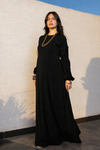 PLAIN COMFY DRESS -BLACK
