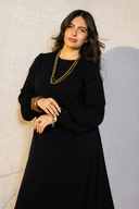 PLAIN COMFY DRESS -BLACK