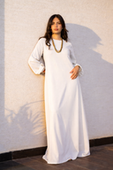 PLAIN COMFY DRESS -OFF WHITE