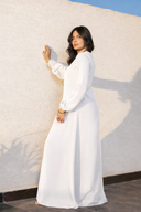 PLAIN COMFY DRESS -OFF WHITE