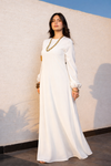 PLAIN COMFY DRESS -OFF WHITE