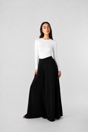 PLAIN WIDE LEG PANT –BLACK