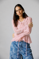 LACE MUSE BLOUSE - PINK