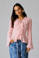 LACE MUSE BLOUSE - PINK