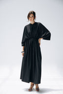 Minimal Stripe Dress -BLACK