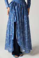 PAISLEY TIDE SWIM SKIRT -BLUE