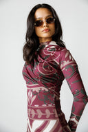 EMBER SWIM TOP -MAROON
