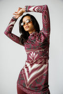 EMBER SWIM TOP -MAROON