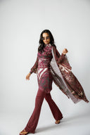 EMBER SWIM KIMONO - MAROON