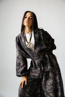 WARM PATCHWORK CARDIGAN -BLACK