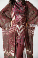 EMBER SWIM KIMONO - MAROON