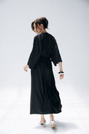 Minimal Stripe Dress -BLACK