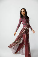 EMBER SWIM SKIRT -MAROON