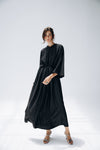 Minimal Stripe Dress -BLACK