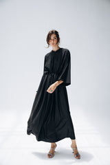 Minimal Stripe Dress -BLACK