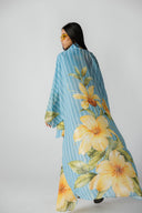 PARADISE LINES SWIM KIMONO -MINT