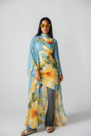 PARADISE LINES SWIM KIMONO -MINT