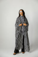 BLACK WAVE SWIM KIMONO -BLACK