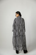 BLACK WAVE SWIM KIMONO -BLACK
