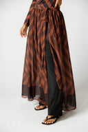 TERRA SWIM SKIRT-BROWM