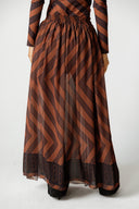 TERRA SWIM SKIRT-BROWM
