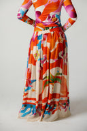 MARINA SWIM SKIRT-ORANGE