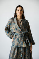 WARM PATCHWORK CARDIGAN -Emerald Green