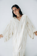 GOLDEN LINEN DRESS -Beige