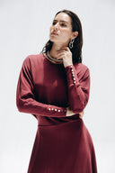 Midnight Muse Dress -MAROON