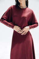 Midnight Muse Dress -MAROON