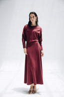 Midnight Muse Dress -MAROON