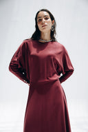 Midnight Muse Dress -MAROON