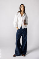 COMFORT LOW WAIST DENIM PANTS – BLUE BLACK