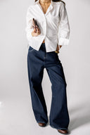 COMFORT LOW WAIST DENIM PANTS – BLUE BLACK
