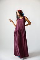 Minimal Tie-Detail Dress - MAROON