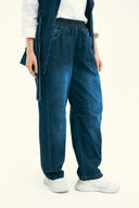 LOOSE BALLON DENIM PANTS