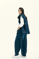 WITH BELT DENIM VEST