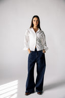 COMFORT LOW WAIST DENIM PANTS – BLUE BLACK
