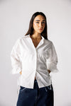 LATTICE SIDE SHIRT -WHITE