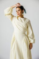 PURE GLOW MAXI DRESS -BUTTER YELLOW
