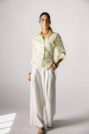 LATTICE SIDE SHIRT -YELLOW