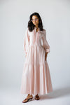 LACE-TRIM DRESS-PINK