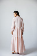 LACE-TRIM DRESS-PINK