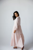LACE-TRIM DRESS-PINK