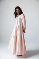 LACE-TRIM DRESS-PINK