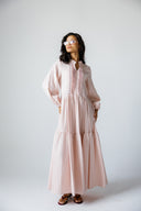 LACE-TRIM DRESS-PINK