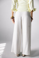 WIDE PLEATED PANTS -OFF WHITE