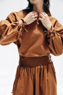 EFFORTLESS LINEN BLOUSE -HAVAN